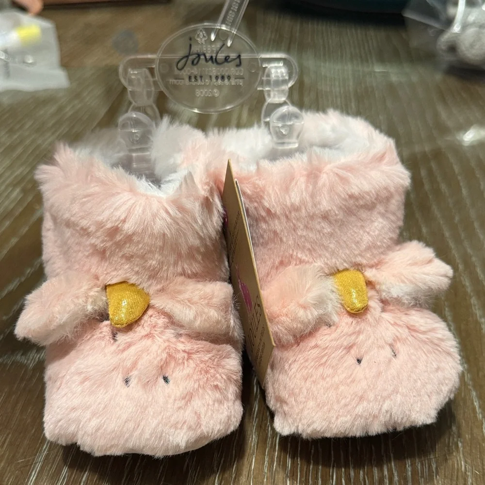 Joules Baby Booties Animal Character- 3-6mos-NWT- Cozy